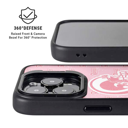 NFL Los Angeles Rams Pink Logo Blast iPhone 14 Pro Kickstand Case